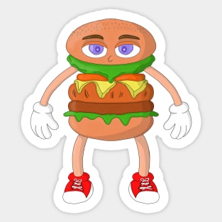 Friendly Burger Sticker